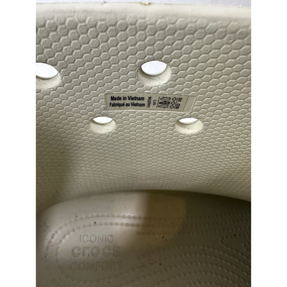CROCS Classic Crush Rain Boots BONE Cream Mens Size 11 Waterproof Platform Shoes - Picture 7 of 13